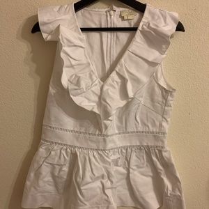 Kate Spade Ruffle Neck Top